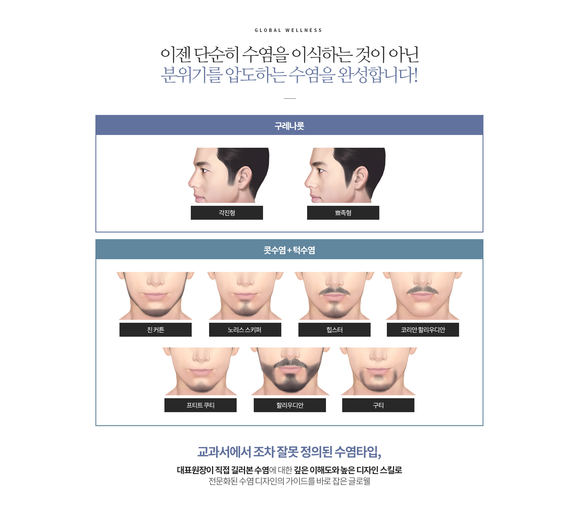 이젠 단순히 수염을 이식하는 것이 아닌 분위기를 압도하는 수염을 완성합니다